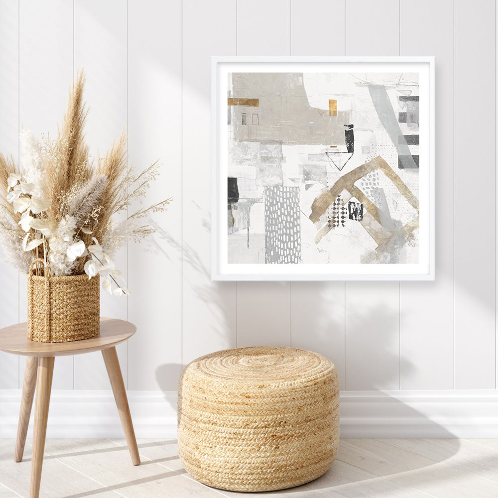 Shop Puzzled (Square) Art Print a painted abstract themed wall art print from The Print Emporium wall artwork collection - Buy Australian made fine art painting style poster and framed prints for the home and your interior decor room, TPE-PC-AH004-AP