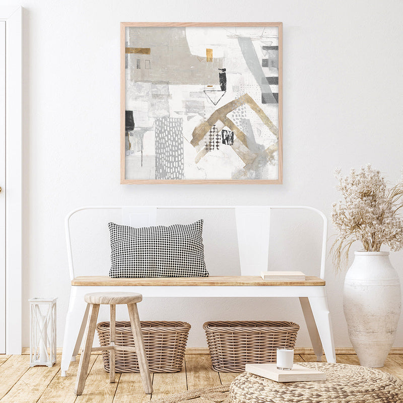 Shop Puzzled (Square) Art Print a painted abstract themed wall art print from The Print Emporium wall artwork collection - Buy Australian made fine art painting style poster and framed prints for the home and your interior decor room, TPE-PC-AH004-AP