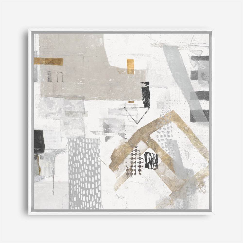 Shop Puzzled (Square) Canvas Print a painted abstract themed framed canvas wall art print from The Print Emporium artwork collection - Buy Australian made fine art painting style stretched canvas prints for the home and your interior decor space, TPE-PC-AH004-CA-40X40-NF