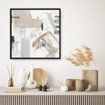 Shop Puzzled (Square) Canvas Print a painted abstract themed framed canvas wall art print from The Print Emporium artwork collection - Buy Australian made fine art painting style stretched canvas prints for the home and your interior decor space, TPE-PC-AH004-CA-40X40-NF