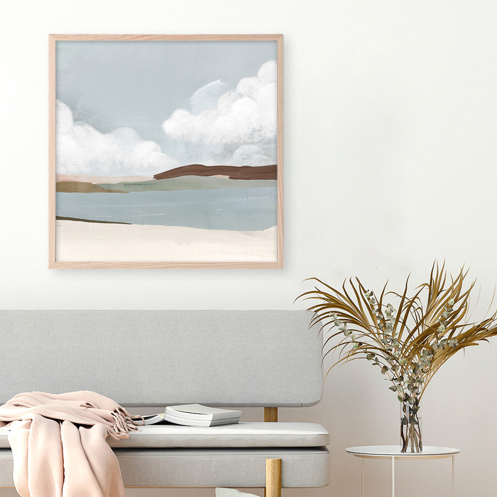 Shop Quiet Sunday (Square) Art Print a painted abstract themed wall art print from The Print Emporium wall artwork collection - Buy Australian made fine art painting style poster and framed prints for the home and your interior decor room, TPE-PC-PW329-AP