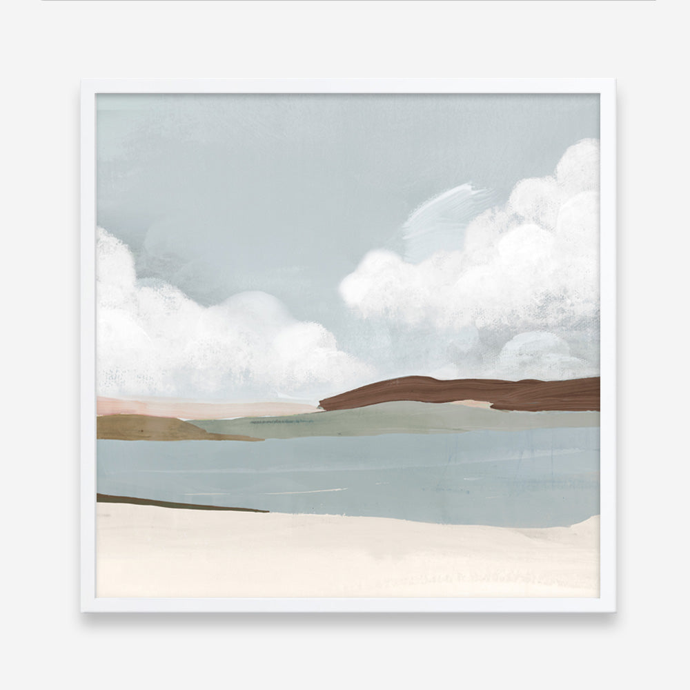 Shop Quiet Sunday (Square) Art Print a painted abstract themed wall art print from The Print Emporium wall artwork collection - Buy Australian made fine art painting style poster and framed prints for the home and your interior decor room, TPE-PC-PW329-AP