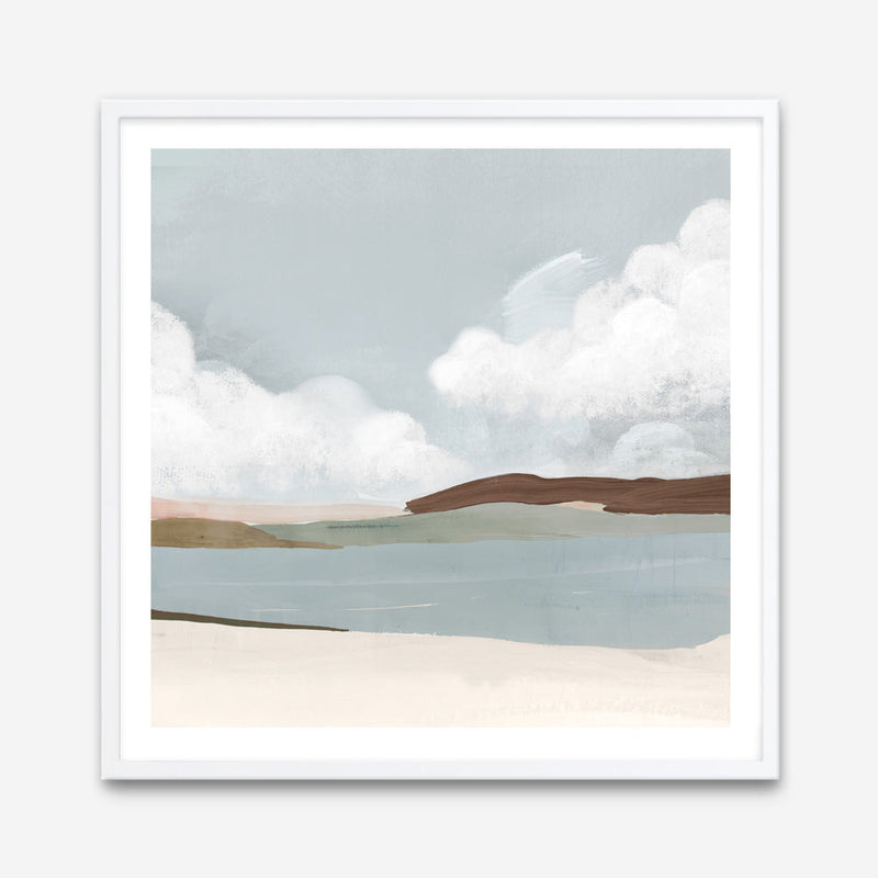 Shop Quiet Sunday (Square) Art Print a painted abstract themed wall art print from The Print Emporium wall artwork collection - Buy Australian made fine art painting style poster and framed prints for the home and your interior decor room, TPE-PC-PW329-AP