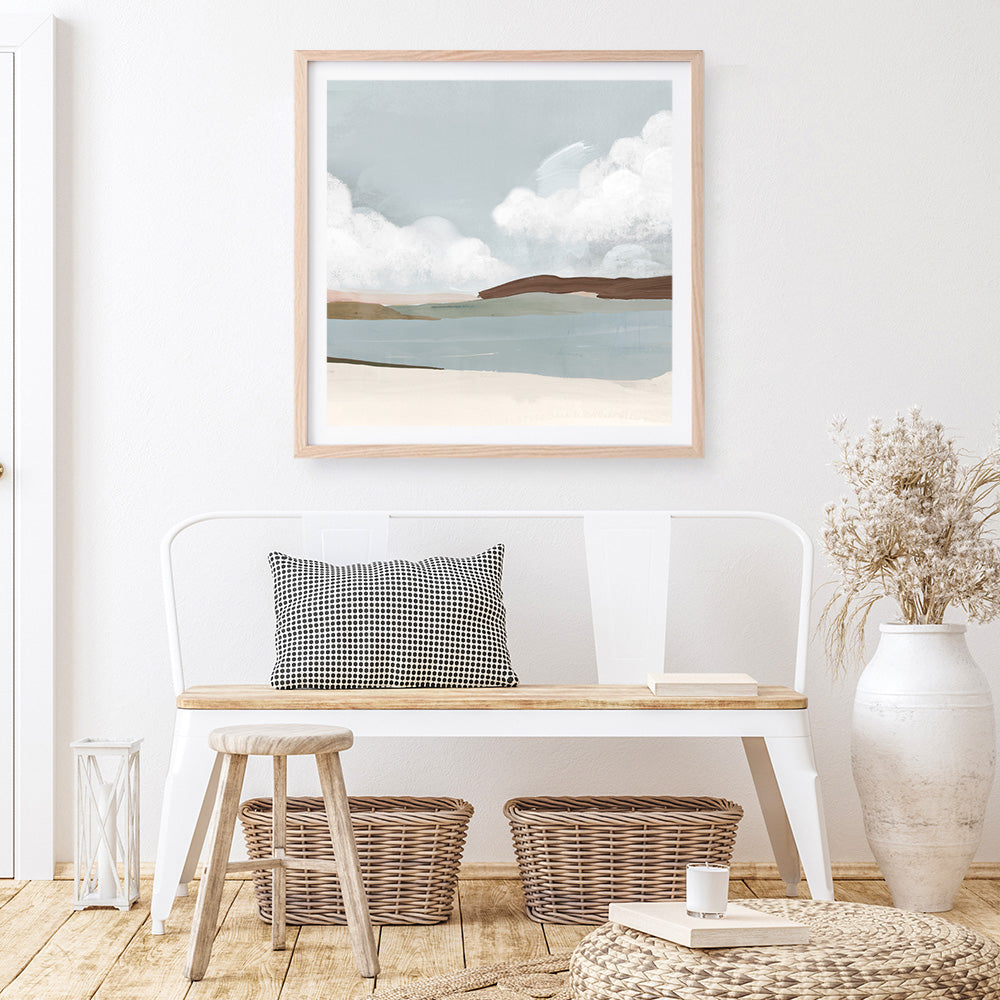 Shop Quiet Sunday (Square) Art Print a painted abstract themed wall art print from The Print Emporium wall artwork collection - Buy Australian made fine art painting style poster and framed prints for the home and your interior decor room, TPE-PC-PW329-AP