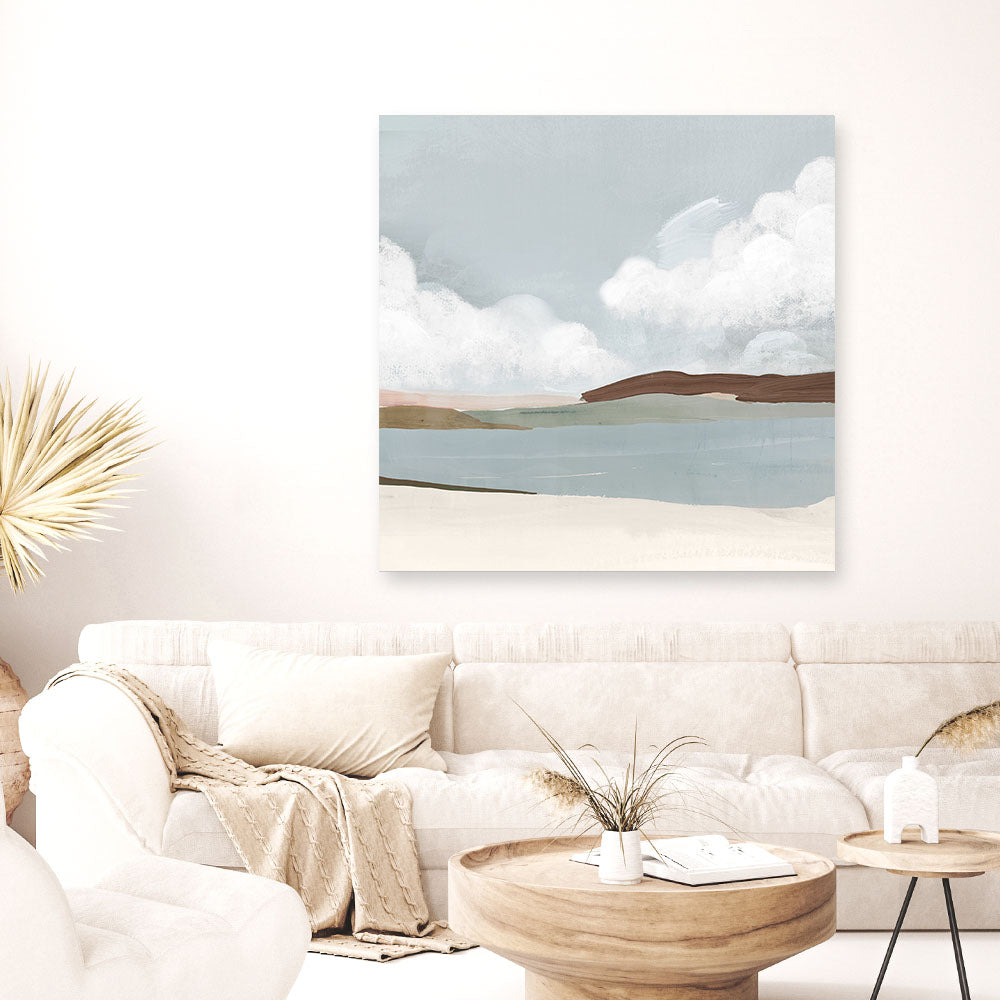 Shop Quiet Sunday (Square) Canvas Print a painted abstract themed framed canvas wall art print from The Print Emporium artwork collection - Buy Australian made fine art painting style stretched canvas prints for the home and your interior decor space, TPE-PC-PW329-CA-40X40-NF