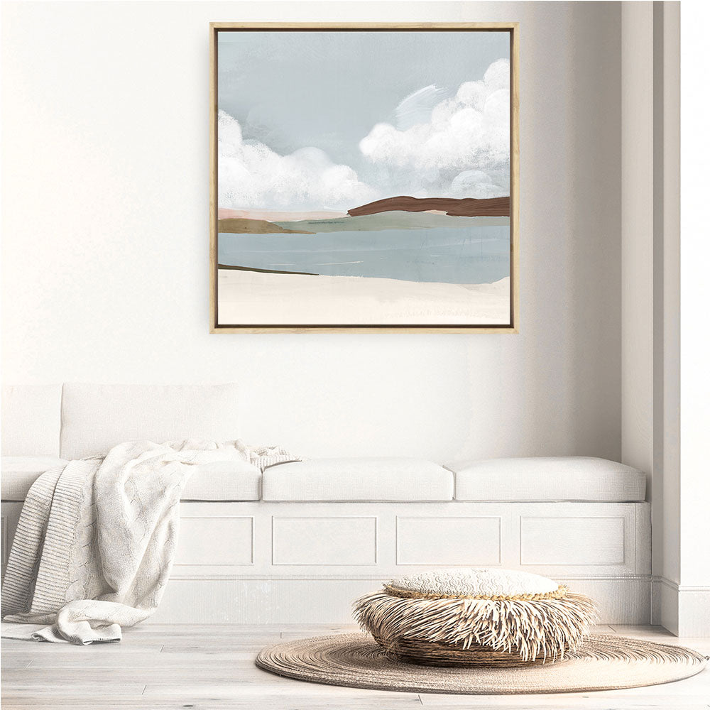 Shop Quiet Sunday (Square) Canvas Print a painted abstract themed framed canvas wall art print from The Print Emporium artwork collection - Buy Australian made fine art painting style stretched canvas prints for the home and your interior decor space, TPE-PC-PW329-CA-40X40-NF
