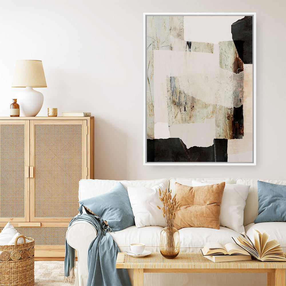 Shop Ragstone Canvas Print a painted abstract themed framed canvas wall art print from The Print Emporium artwork collection - Buy Australian made fine art painting style stretched canvas prints for the home and your interior decor space, TPE-DH-084-CA-35X46-NF