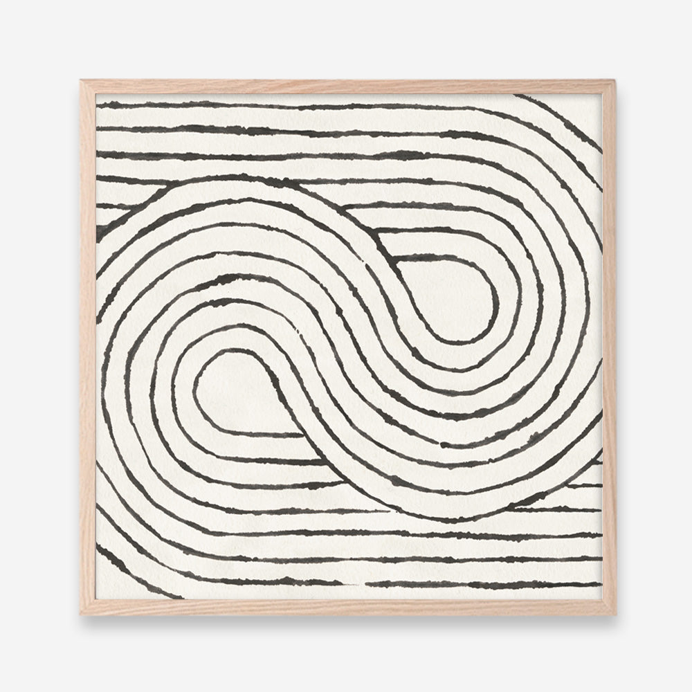 Shop Rainbow Road I BW (Square) Art Print a painted abstract themed wall art print from The Print Emporium wall artwork collection - Buy Australian made fine art painting style poster and framed prints for the home and your interior decor room, TPE-WA-56577-AP