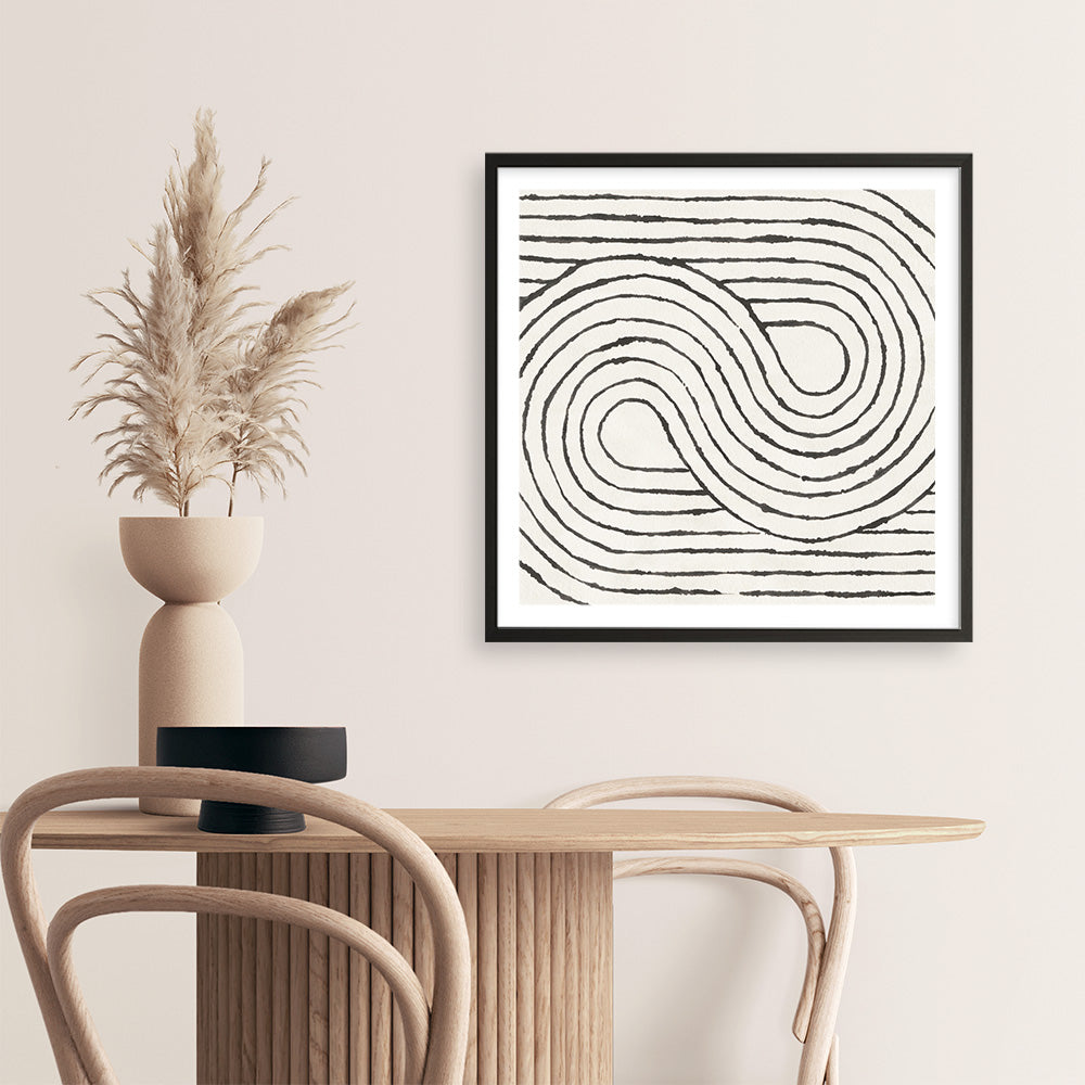 Shop Rainbow Road I BW (Square) Art Print a painted abstract themed wall art print from The Print Emporium wall artwork collection - Buy Australian made fine art painting style poster and framed prints for the home and your interior decor room, TPE-WA-56577-AP