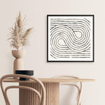 Shop Rainbow Road I BW (Square) Art Print a painted abstract themed wall art print from The Print Emporium wall artwork collection - Buy Australian made fine art painting style poster and framed prints for the home and your interior decor room, TPE-WA-56577-AP