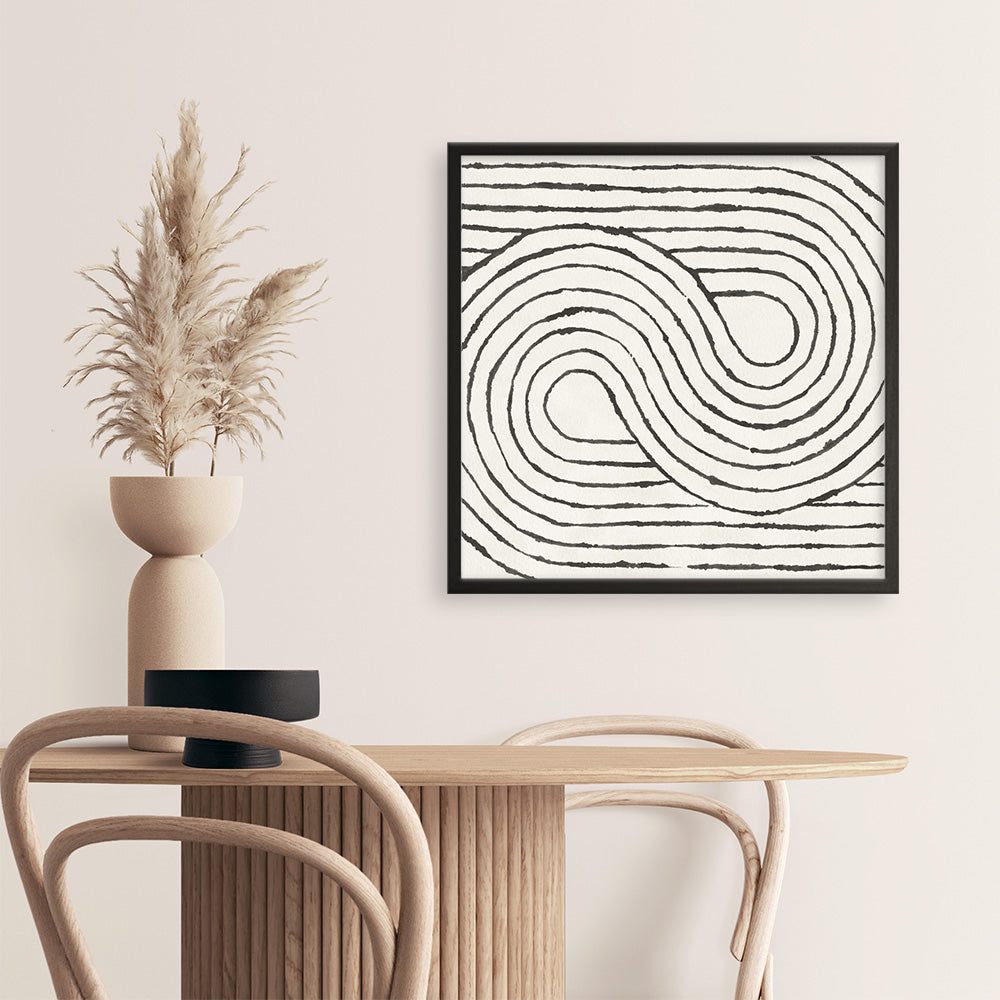 Shop Rainbow Road I BW (Square) Art Print a painted abstract themed wall art print from The Print Emporium wall artwork collection - Buy Australian made fine art painting style poster and framed prints for the home and your interior decor room, TPE-WA-56577-AP