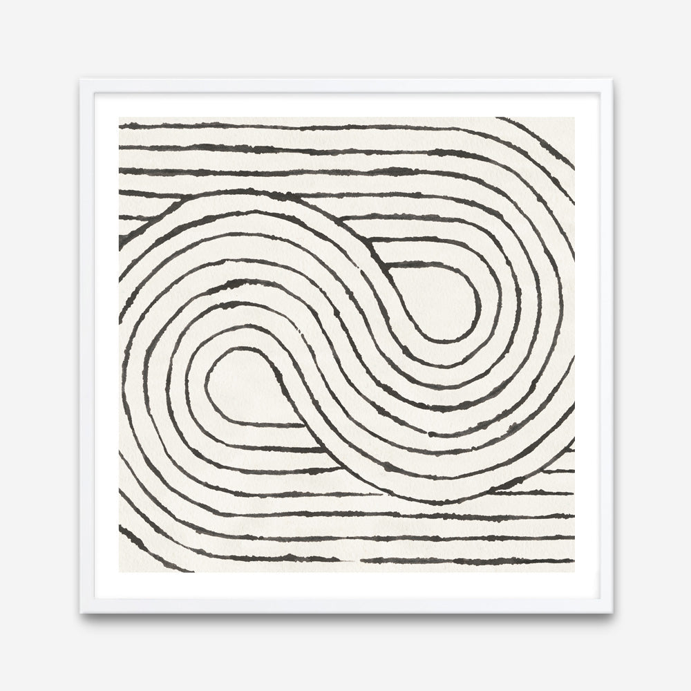 Shop Rainbow Road I BW (Square) Art Print a painted abstract themed wall art print from The Print Emporium wall artwork collection - Buy Australian made fine art painting style poster and framed prints for the home and your interior decor room, TPE-WA-56577-AP