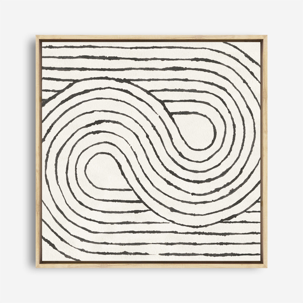 Shop Rainbow Road I BW (Square) Canvas Print a painted abstract themed framed canvas wall art print from The Print Emporium artwork collection - Buy Australian made fine art painting style stretched canvas prints for the home and your interior decor space, TPE-WA-56577-CA-40X40-NF