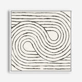 Shop Rainbow Road I BW (Square) Canvas Print a painted abstract themed framed canvas wall art print from The Print Emporium artwork collection - Buy Australian made fine art painting style stretched canvas prints for the home and your interior decor space, TPE-WA-56577-CA-40X40-NF