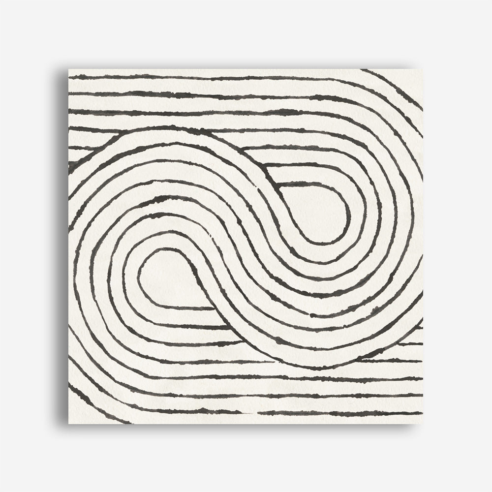 Shop Rainbow Road I BW (Square) Canvas Print a painted abstract themed framed canvas wall art print from The Print Emporium artwork collection - Buy Australian made fine art painting style stretched canvas prints for the home and your interior decor space, TPE-WA-56577-CA-40X40-NF