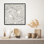 Shop Rainbow Road I BW (Square) Canvas Print a painted abstract themed framed canvas wall art print from The Print Emporium artwork collection - Buy Australian made fine art painting style stretched canvas prints for the home and your interior decor space, TPE-WA-56577-CA-40X40-NF