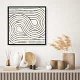 Shop Rainbow Road I BW (Square) Canvas Print a painted abstract themed framed canvas wall art print from The Print Emporium artwork collection - Buy Australian made fine art painting style stretched canvas prints for the home and your interior decor space, TPE-WA-56577-CA-40X40-NF