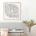 Shop Rainbow Road II BW (Square) Art Print a painted abstract themed wall art print from The Print Emporium wall artwork collection - Buy Australian made fine art painting style poster and framed prints for the home and your interior decor room, TPE-WA-56578-AP