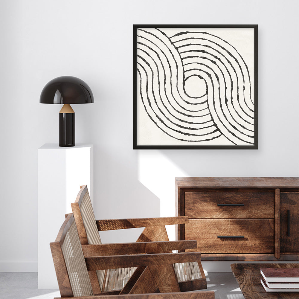 Shop Rainbow Road II BW (Square) Art Print a painted abstract themed wall art print from The Print Emporium wall artwork collection - Buy Australian made fine art painting style poster and framed prints for the home and your interior decor room, TPE-WA-56578-AP