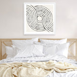 Shop Rainbow Road II BW (Square) Art Print a painted abstract themed wall art print from The Print Emporium wall artwork collection - Buy Australian made fine art painting style poster and framed prints for the home and your interior decor room, TPE-WA-56578-AP