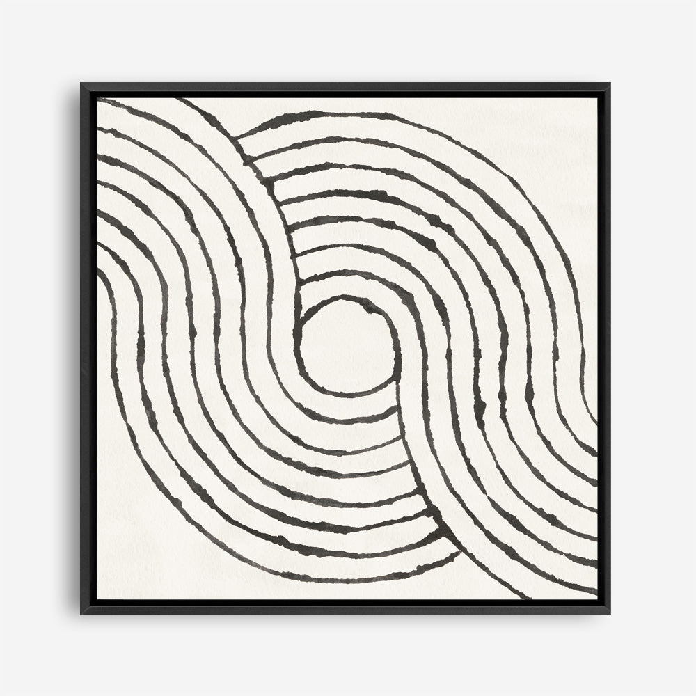 Shop Rainbow Road II BW (Square) Canvas Print a painted abstract themed framed canvas wall art print from The Print Emporium artwork collection - Buy Australian made fine art painting style stretched canvas prints for the home and your interior decor space, TPE-WA-56578-CA-40X40-NF