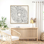 Shop Rainbow Road II BW (Square) Canvas Print a painted abstract themed framed canvas wall art print from The Print Emporium artwork collection - Buy Australian made fine art painting style stretched canvas prints for the home and your interior decor space, TPE-WA-56578-CA-40X40-NF