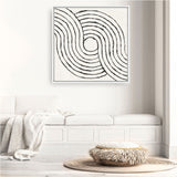 Shop Rainbow Road II BW (Square) Canvas Print a painted abstract themed framed canvas wall art print from The Print Emporium artwork collection - Buy Australian made fine art painting style stretched canvas prints for the home and your interior decor space, TPE-WA-56578-CA-40X40-NF