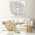 Shop Rainbow Road II BW (Square) Canvas Print a painted abstract themed framed canvas wall art print from The Print Emporium artwork collection - Buy Australian made fine art painting style stretched canvas prints for the home and your interior decor space, TPE-WA-56578-CA-40X40-NF