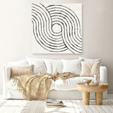 Shop Rainbow Road II BW (Square) Canvas Print a painted abstract themed framed canvas wall art print from The Print Emporium artwork collection - Buy Australian made fine art painting style stretched canvas prints for the home and your interior decor space, TPE-WA-56578-CA-40X40-NF