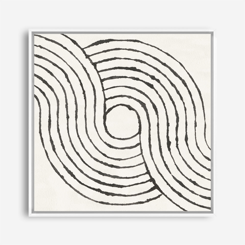 Shop Rainbow Road II BW (Square) Canvas Print a painted abstract themed framed canvas wall art print from The Print Emporium artwork collection - Buy Australian made fine art painting style stretched canvas prints for the home and your interior decor space, TPE-WA-56578-CA-40X40-NF