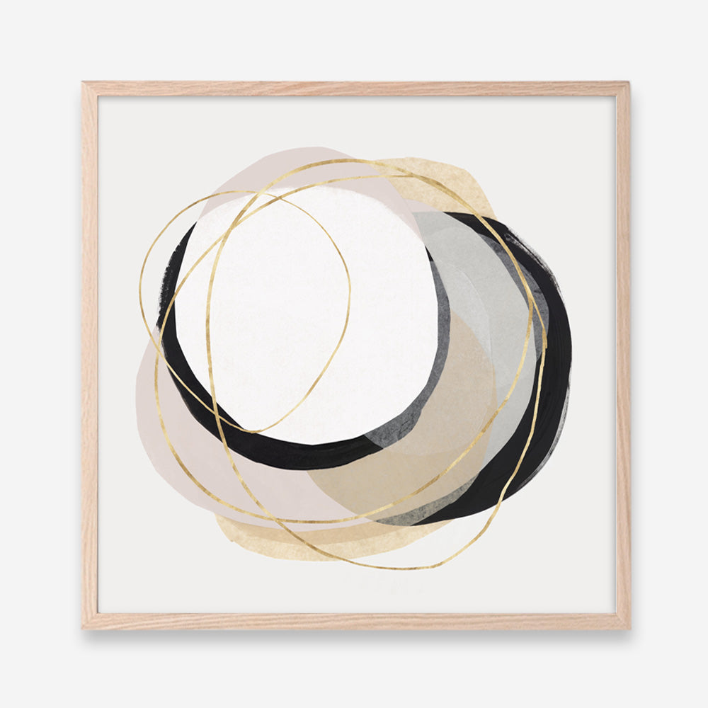 Shop Ring of Gold I (Square) Art Print a painted abstract themed wall art print from The Print Emporium wall artwork collection - Buy Australian made fine art painting style poster and framed prints for the home and your interior decor room, TPE-PC-PI429-AP