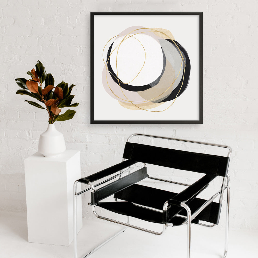 Shop Ring of Gold I (Square) Art Print a painted abstract themed wall art print from The Print Emporium wall artwork collection - Buy Australian made fine art painting style poster and framed prints for the home and your interior decor room, TPE-PC-PI429-AP