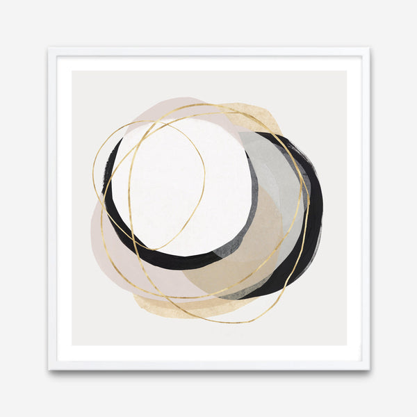 Shop Ring of Gold I (Square) Art Print a painted abstract themed wall art print from The Print Emporium wall artwork collection - Buy Australian made fine art painting style poster and framed prints for the home and your interior decor room, TPE-PC-PI429-AP