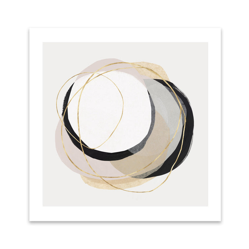 Shop Ring of Gold I (Square) Art Print a painted abstract themed wall art print from The Print Emporium wall artwork collection - Buy Australian made fine art painting style poster and framed prints for the home and your interior decor room, TPE-PC-PI429-AP