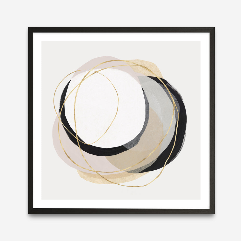 Shop Ring of Gold I (Square) Art Print a painted abstract themed wall art print from The Print Emporium wall artwork collection - Buy Australian made fine art painting style poster and framed prints for the home and your interior decor room, TPE-PC-PI429-AP