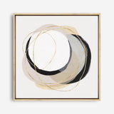 Shop Ring of Gold I (Square) Canvas Print a painted abstract themed framed canvas wall art print from The Print Emporium artwork collection - Buy Australian made fine art painting style stretched canvas prints for the home and your interior decor space, TPE-PC-PI429-CA-40X40-NF