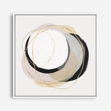 Shop Ring of Gold I (Square) Canvas Print a painted abstract themed framed canvas wall art print from The Print Emporium artwork collection - Buy Australian made fine art painting style stretched canvas prints for the home and your interior decor space, TPE-PC-PI429-CA-40X40-NF