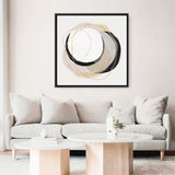 Shop Ring of Gold I (Square) Canvas Print a painted abstract themed framed canvas wall art print from The Print Emporium artwork collection - Buy Australian made fine art painting style stretched canvas prints for the home and your interior decor space, TPE-PC-PI429-CA-40X40-NF