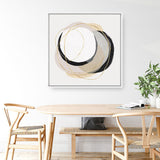 Shop Ring of Gold I (Square) Canvas Print a painted abstract themed framed canvas wall art print from The Print Emporium artwork collection - Buy Australian made fine art painting style stretched canvas prints for the home and your interior decor space, TPE-PC-PI429-CA-40X40-NF