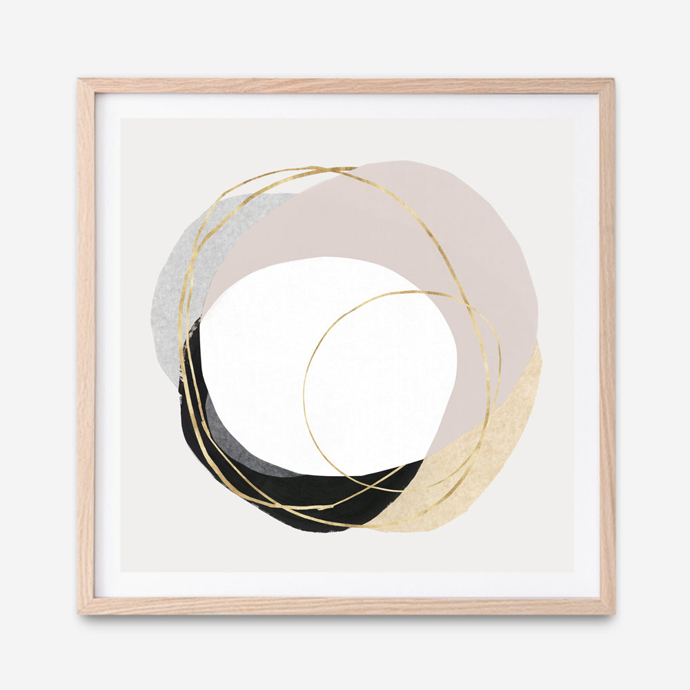 Shop Ring of Gold II (Square) Art Print a painted abstract themed wall art print from The Print Emporium wall artwork collection - Buy Australian made fine art painting style poster and framed prints for the home and your interior decor room, TPE-PC-PI430-AP
