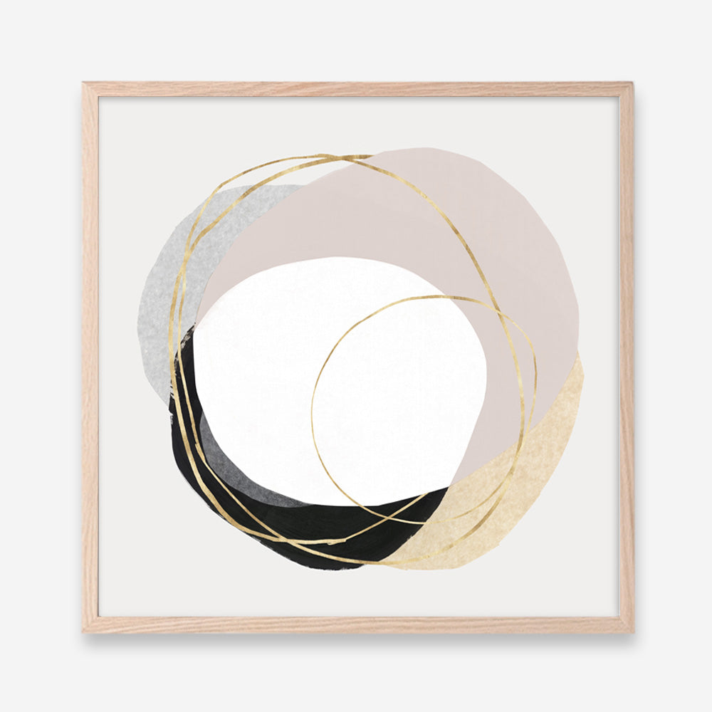 Shop Ring of Gold II (Square) Art Print a painted abstract themed wall art print from The Print Emporium wall artwork collection - Buy Australian made fine art painting style poster and framed prints for the home and your interior decor room, TPE-PC-PI430-AP