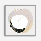 Shop Ring of Gold II (Square) Canvas Print a painted abstract themed framed canvas wall art print from The Print Emporium artwork collection - Buy Australian made fine art painting style stretched canvas prints for the home and your interior decor space, TPE-PC-PI430-CA-40X40-NF
