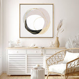 Shop Ring of Gold II (Square) Canvas Print a painted abstract themed framed canvas wall art print from The Print Emporium artwork collection - Buy Australian made fine art painting style stretched canvas prints for the home and your interior decor space, TPE-PC-PI430-CA-40X40-NF