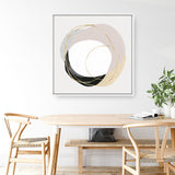 Shop Ring of Gold II (Square) Canvas Print a painted abstract themed framed canvas wall art print from The Print Emporium artwork collection - Buy Australian made fine art painting style stretched canvas prints for the home and your interior decor space, TPE-PC-PI430-CA-40X40-NF