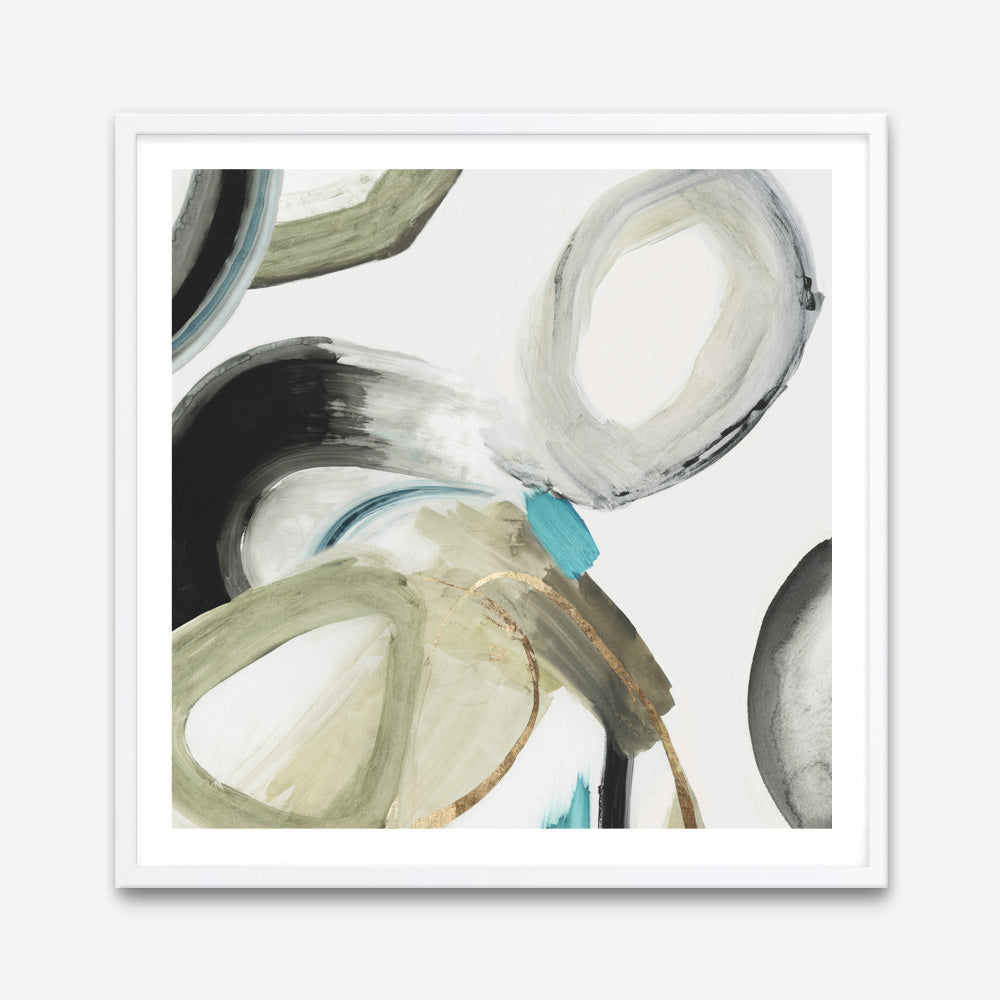 Shop Rings And Lines I (Square) Art Print a painted abstract themed wall art print from The Print Emporium wall artwork collection - Buy Australian made fine art painting style poster and framed prints for the home and your interior decor room, TPE-PC-PG627-AP
