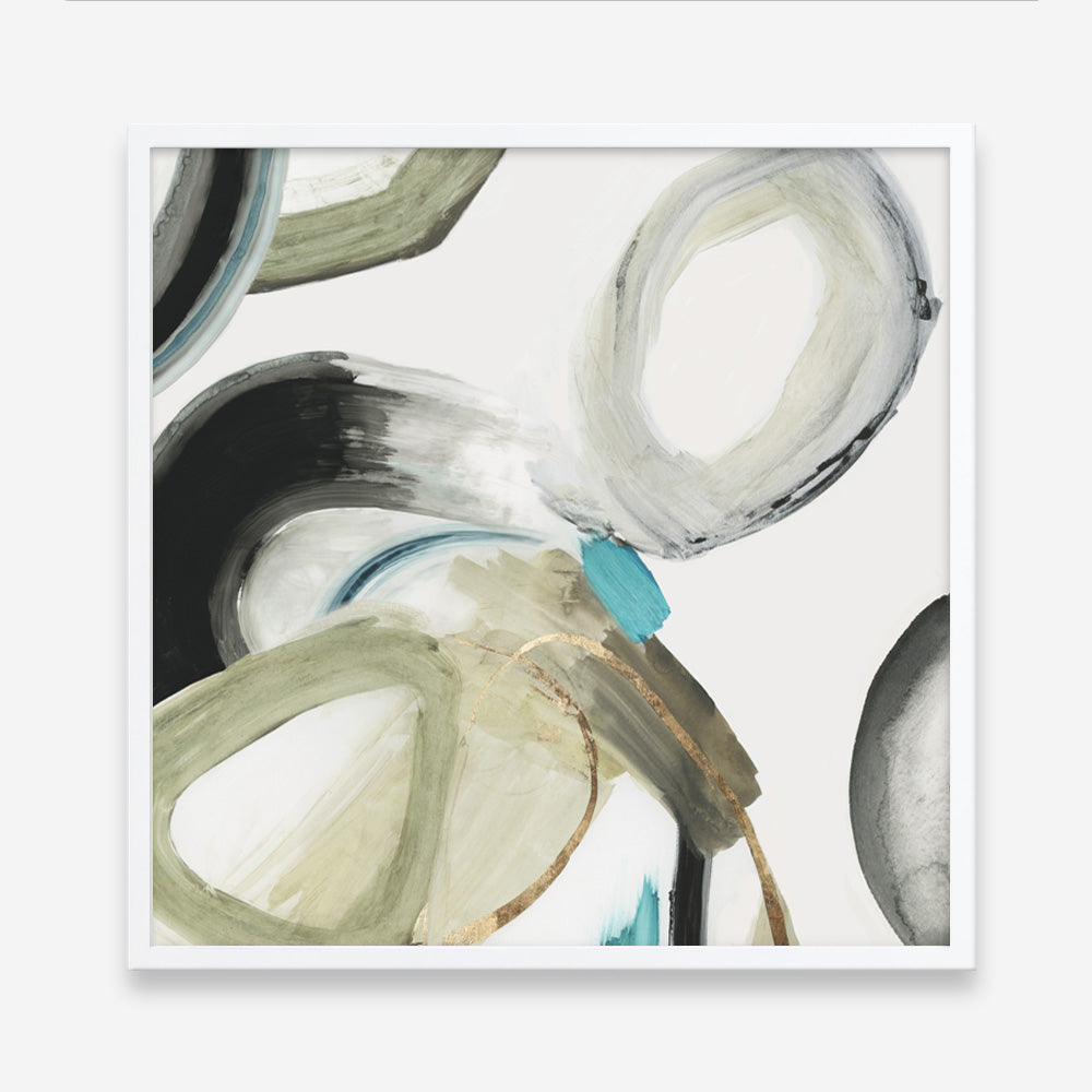 Shop Rings And Lines I (Square) Art Print a painted abstract themed wall art print from The Print Emporium wall artwork collection - Buy Australian made fine art painting style poster and framed prints for the home and your interior decor room, TPE-PC-PG627-AP