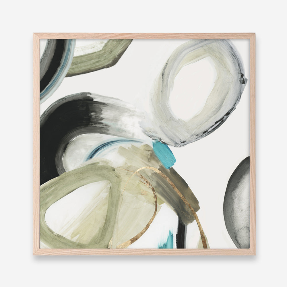 Shop Rings And Lines I (Square) Art Print a painted abstract themed wall art print from The Print Emporium wall artwork collection - Buy Australian made fine art painting style poster and framed prints for the home and your interior decor room, TPE-PC-PG627-AP