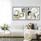 Shop Rings And Lines I (Square) Art Print a painted abstract themed wall art print from The Print Emporium wall artwork collection - Buy Australian made fine art painting style poster and framed prints for the home and your interior decor room, TPE-PC-PG627-AP