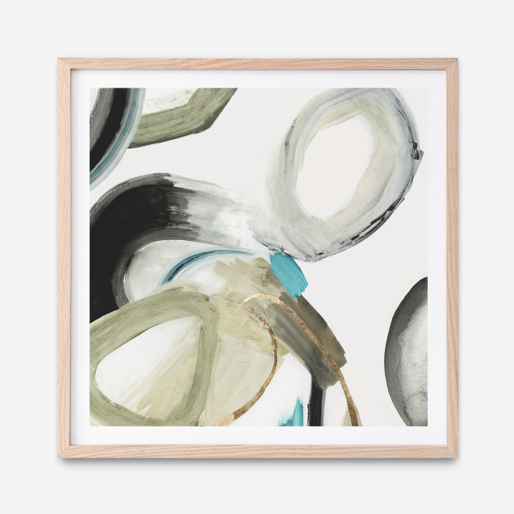 Shop Rings And Lines I (Square) Art Print a painted abstract themed wall art print from The Print Emporium wall artwork collection - Buy Australian made fine art painting style poster and framed prints for the home and your interior decor room, TPE-PC-PG627-AP