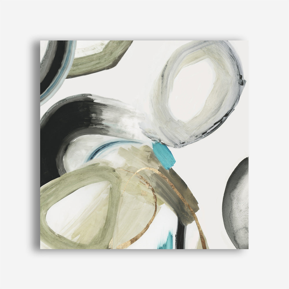 Shop Rings And Lines I (Square) Canvas Print a painted abstract themed framed canvas wall art print from The Print Emporium artwork collection - Buy Australian made fine art painting style stretched canvas prints for the home and your interior decor space, TPE-PC-PG627-CA-40X40-NF